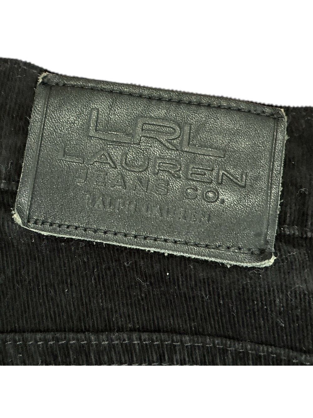 NWOT Y2K RALPH LAUREN JEANS CO. BLACK PLUSH VELVET STRAIGHT LEG JEANS 14P - Picture 5 of 6